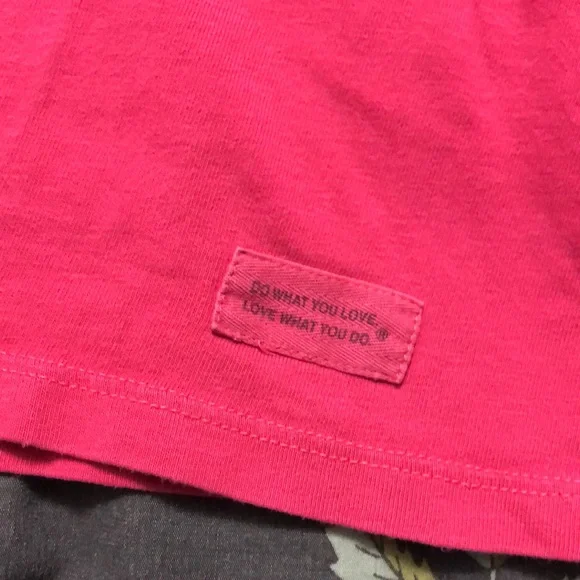 Bundle of Two “Life is Good” Graphic Tee Shirts in Pink and Orange Size Small - Picture 5 of 9